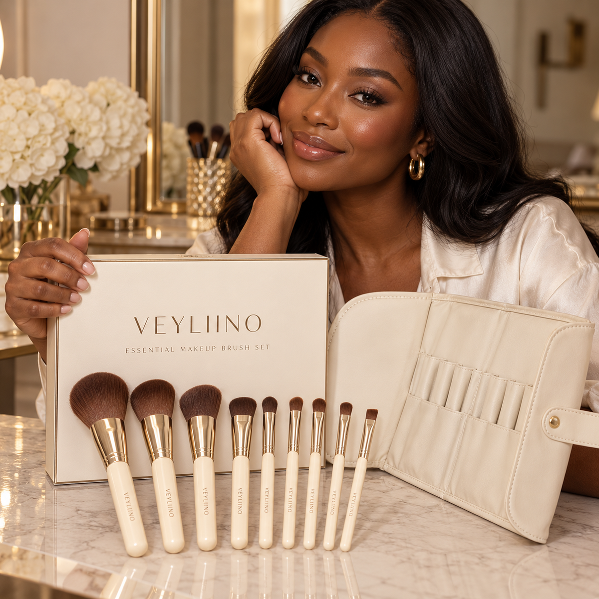 AI-generated Essential Makeup Brush Set concept image 8