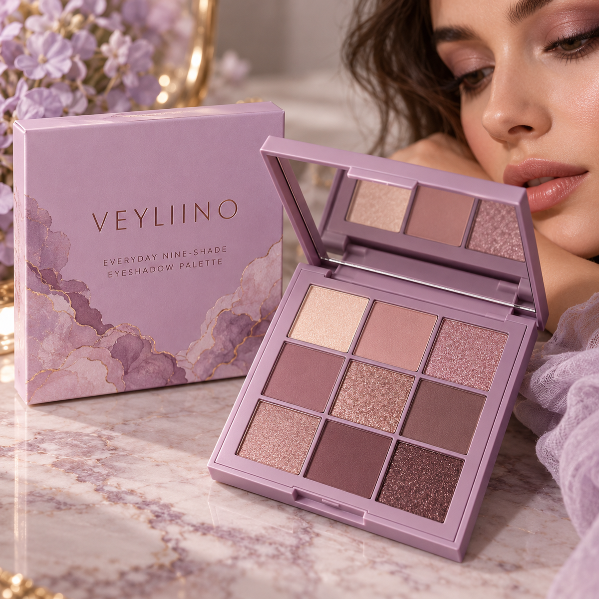 AI-generated Everyday Nine-Shade Eyeshadow Palette concept image 2