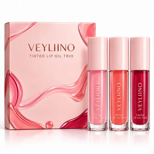 AI-generated Tinted Lip Oil Trio concept 1
