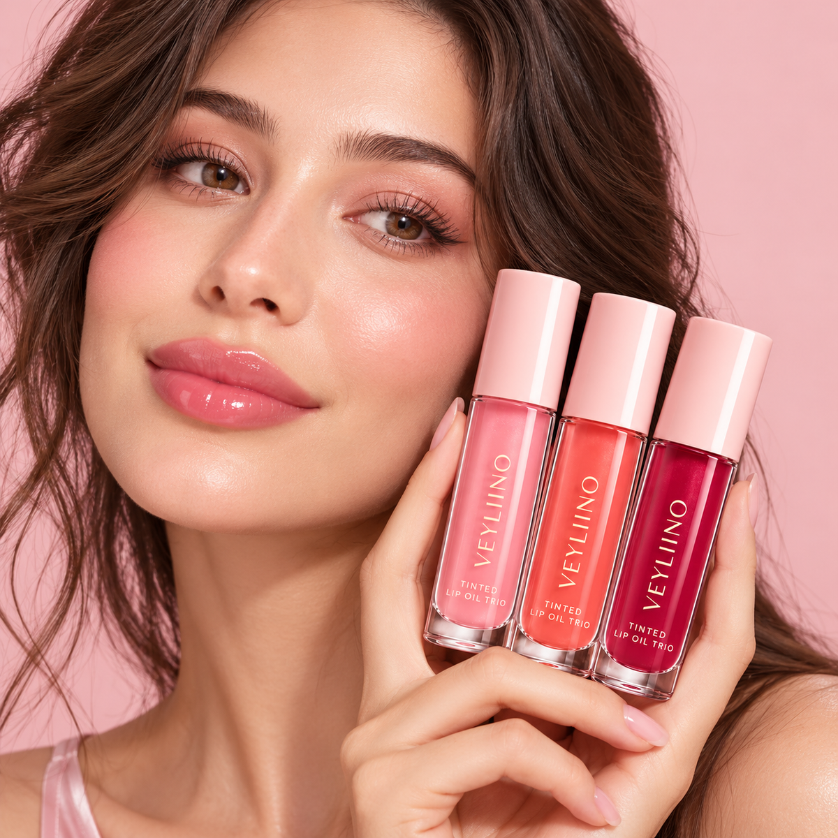 AI-generated Tinted Lip Oil Trio concept 7