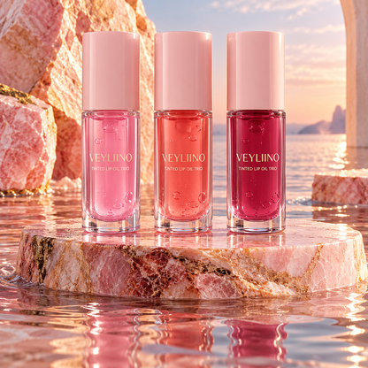 AI-generated Tinted Lip Oil Trio concept 4