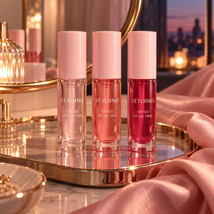 AI-generated Tinted Lip Oil Trio concept 5