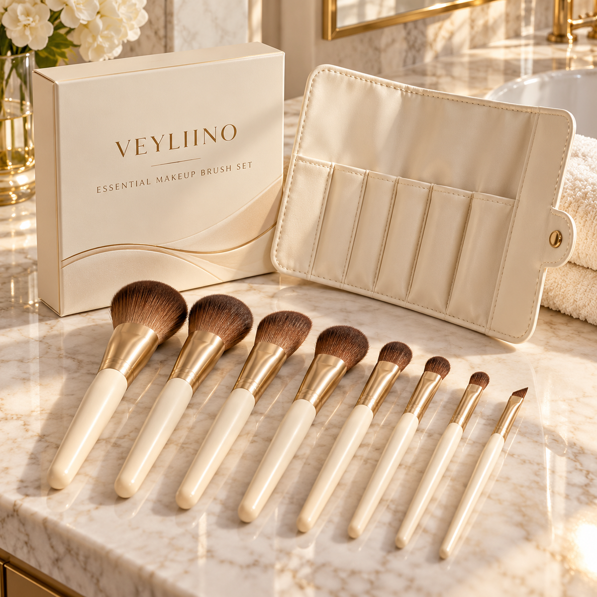AI-generated Essential Makeup Brush Set concept image 3