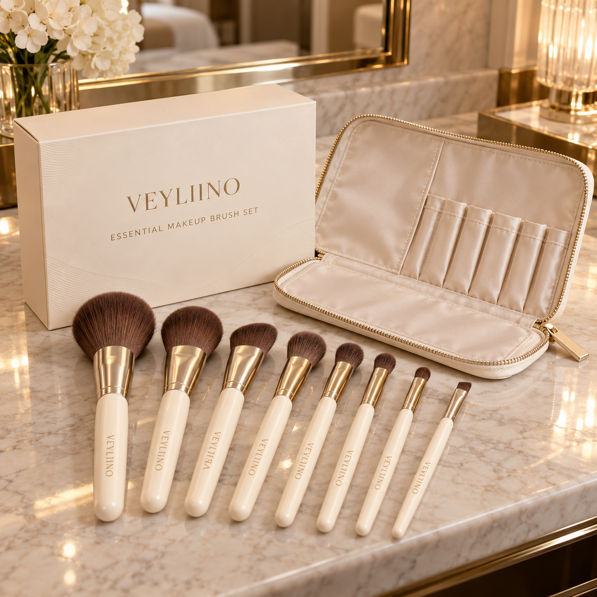 AI-generated Essential Makeup Brush Set concept image 6