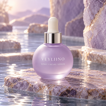 AI-generated Dewy Facial Serum concept image 4; final packaging pending