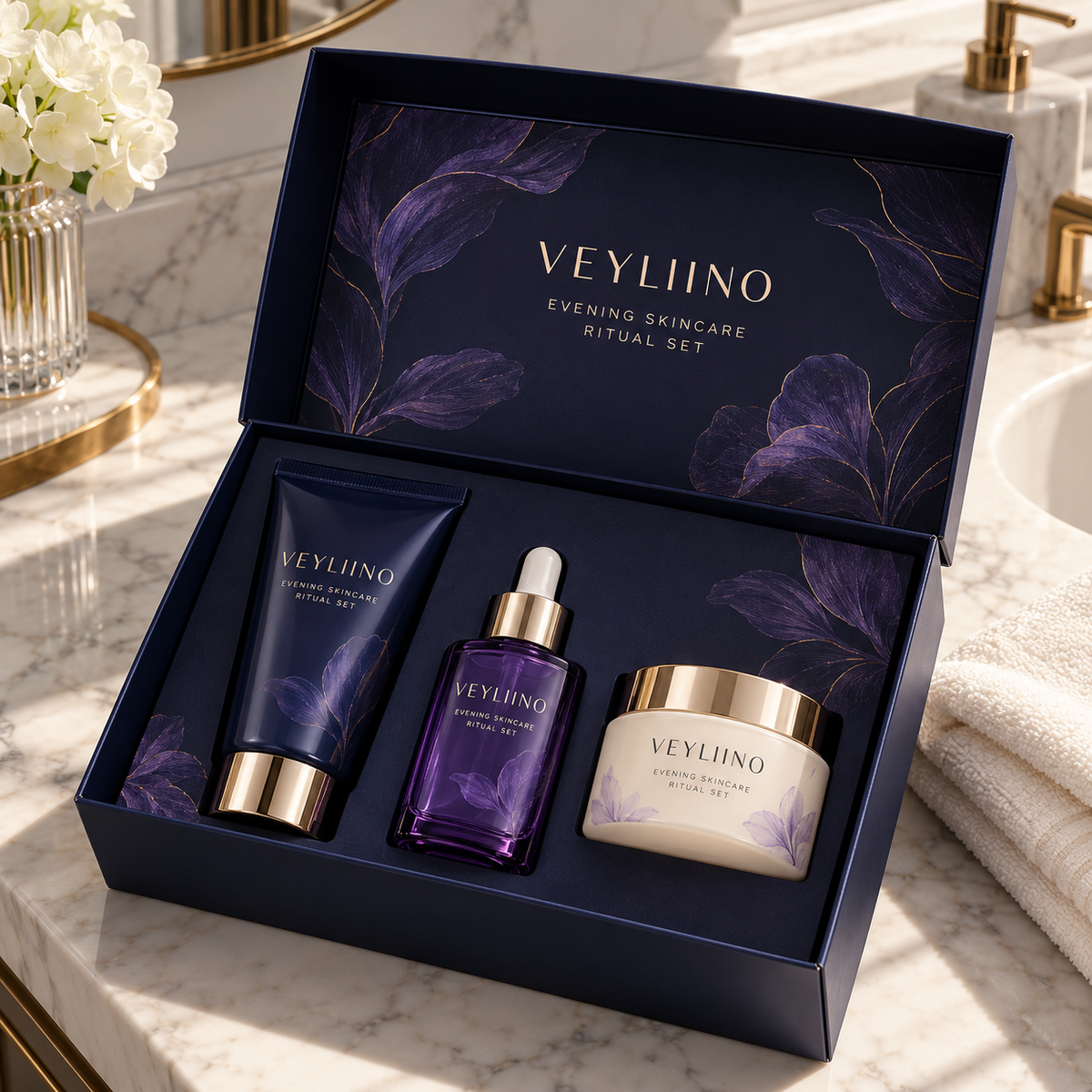 AI-generated Evening Skincare Ritual Set concept image 3
