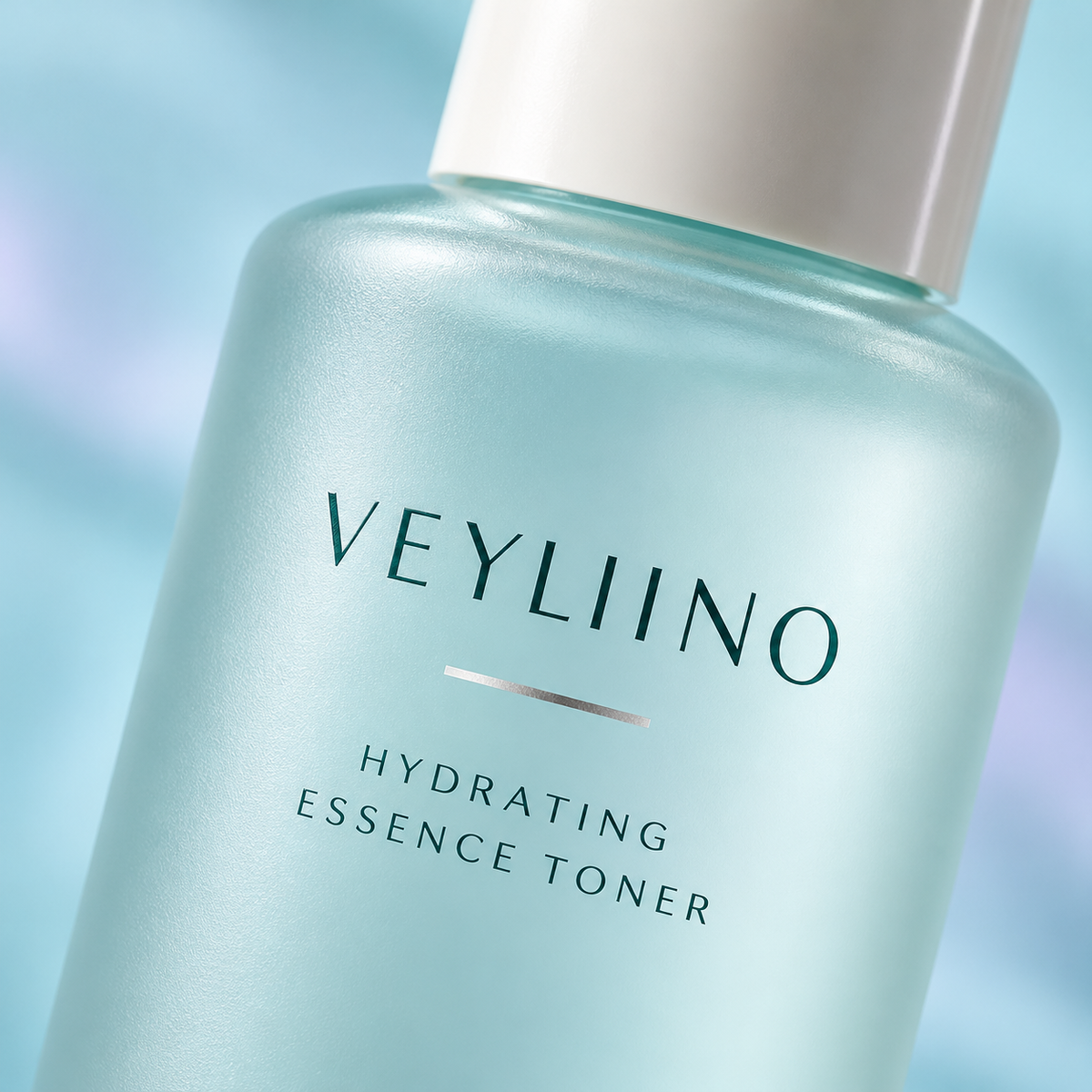 AI-generated toner concept packaging close-up